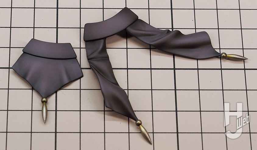 セイバー・リリィ~全て遠き理想郷(アヴァロン)~の作例の装飾布の塗装時の画像