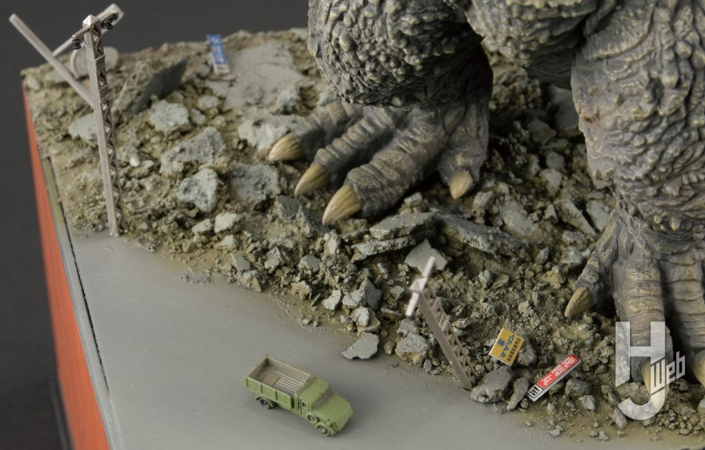 ジオラマの瓦礫　アップ1
