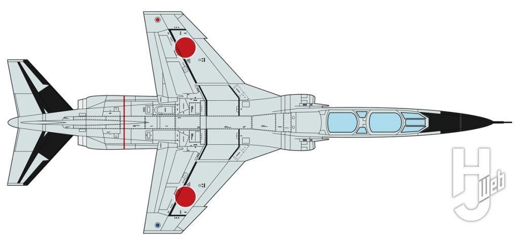 T-2-高等練習機上面イラスト