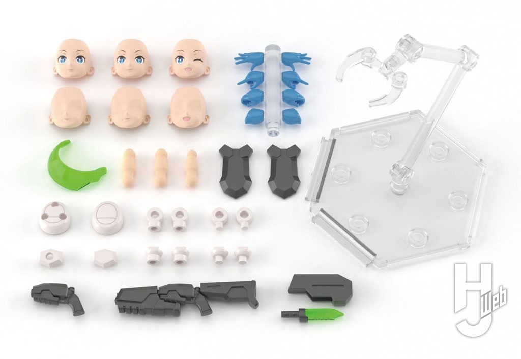 A.S.G. ガールズ EMO-X0024 “シエル”
他の表情パーツや付属武器など