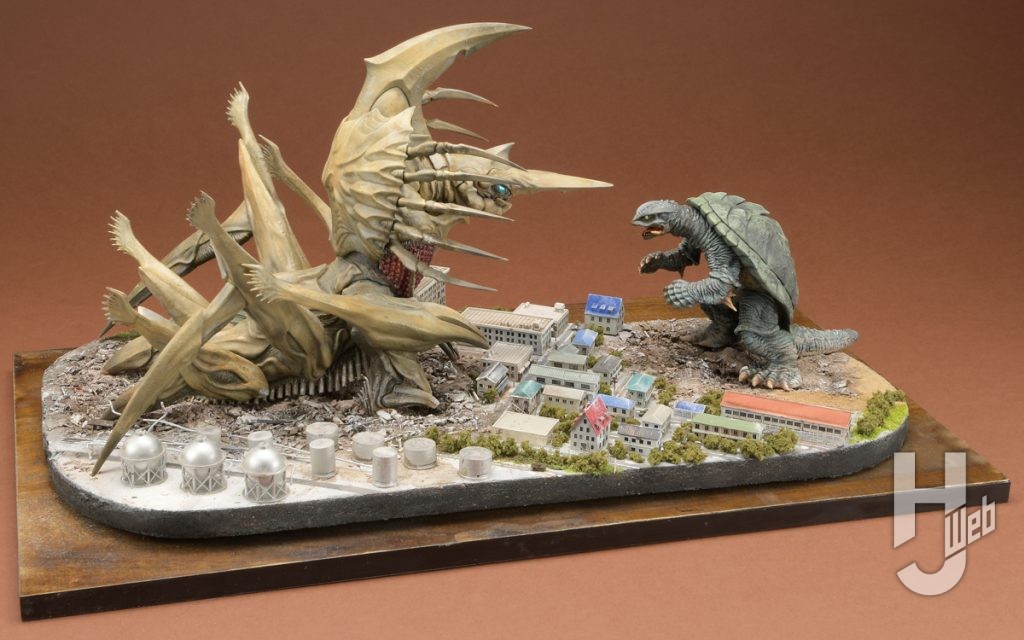 巨大レギオンVSガメラのディオラマの画像2枚目