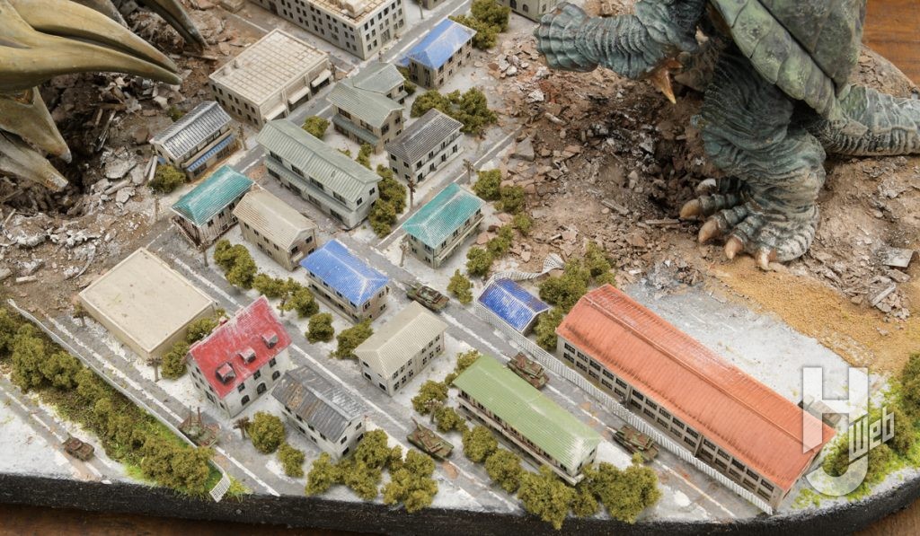 巨大レギオンVSガメラのディオラマのストラクチャーのアップ画像