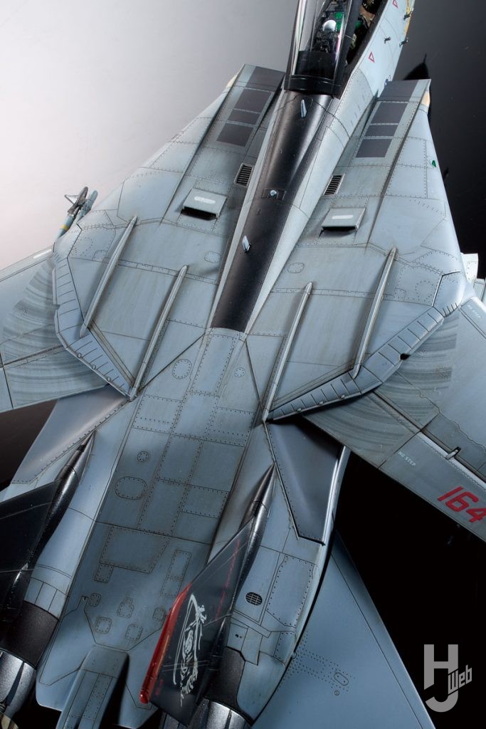 F-14Dトムキャット　上
機体各部のパネルラインは「深過ぎず浅過ぎず細過ぎず」の「3過ぎず」モールド