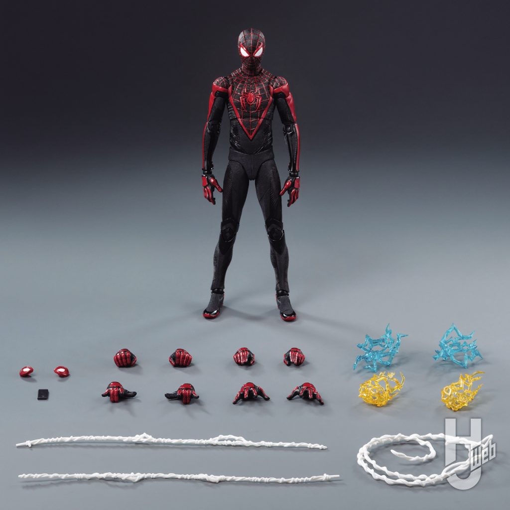 スパイダーマンの可動フィギュアのパーツの画像