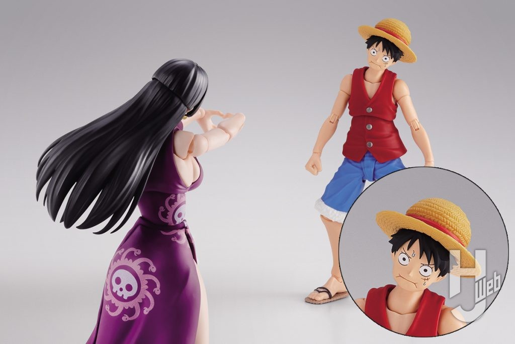 ボア・ハンコックとモンキー・D・ルフィの可動フィギュアのイメージ画像