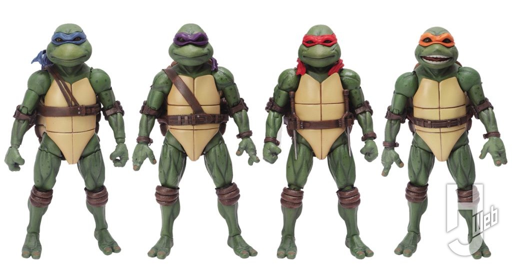 ミュータント・ニンジャ・タートルズの可動フィギュアの画像