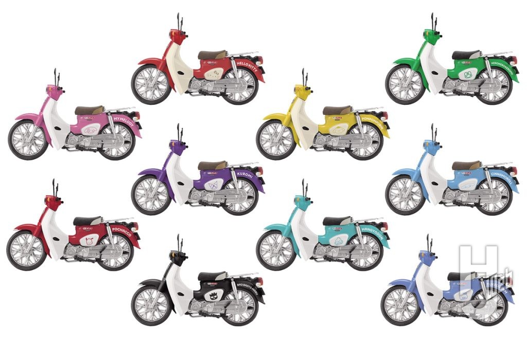 サンリオキャラクターズのスーパーカブのミニチュアの画像