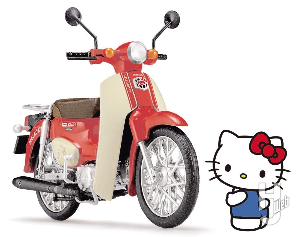 ハローキティのスーパーカブのミニチュアのメイン画像