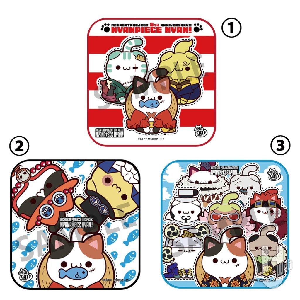 ニャンピースのハンドタオルの画像