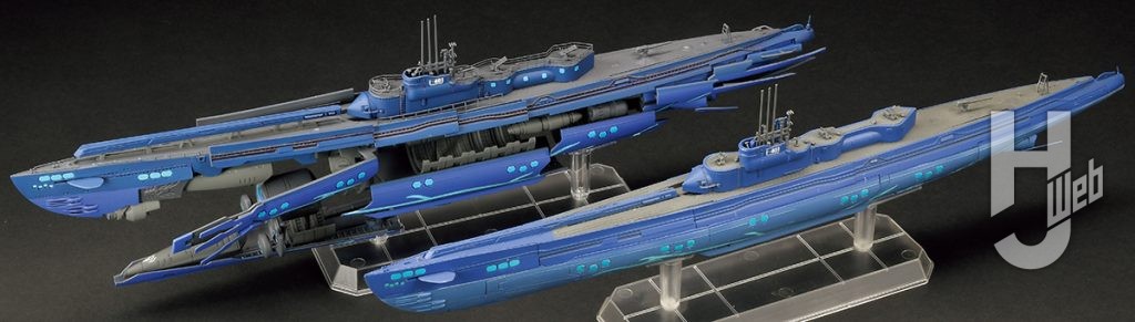 不破優製作「潜水艦-蒼き鋼-イ401」とアオシマ巡航形完成見本