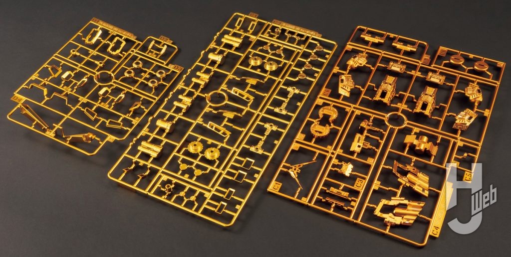 「PERFECT-GRADE-UNLEASHED-νガンダム」ランナーメタリック成型パーツ金メッキ