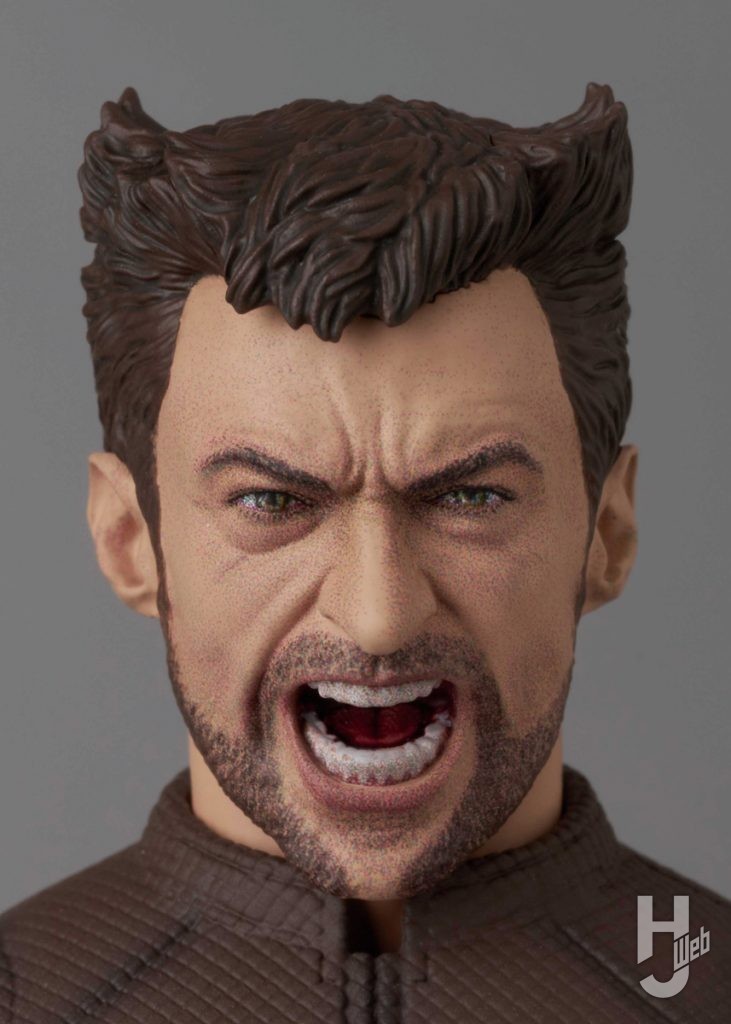 ウルヴァリンの可動フィギュアの表情のアップ画像その3