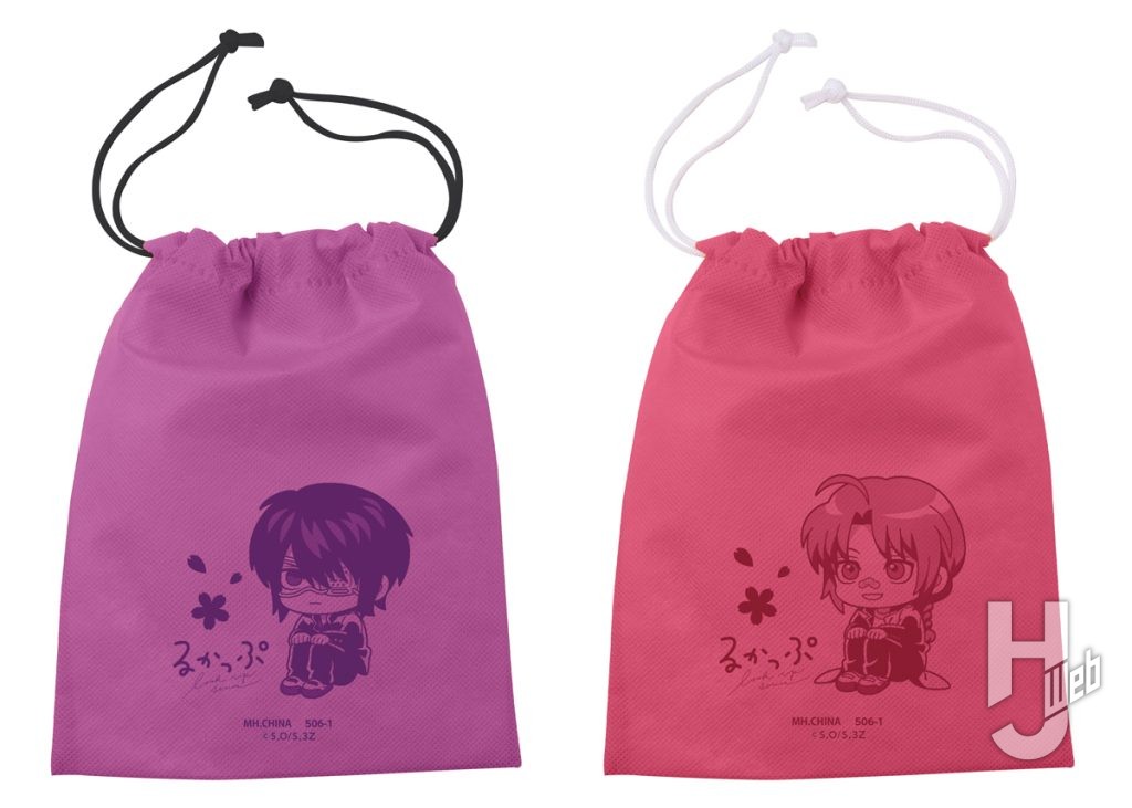 高杉晋助と神威のデフォルメフィギュア特典の巾着の画像