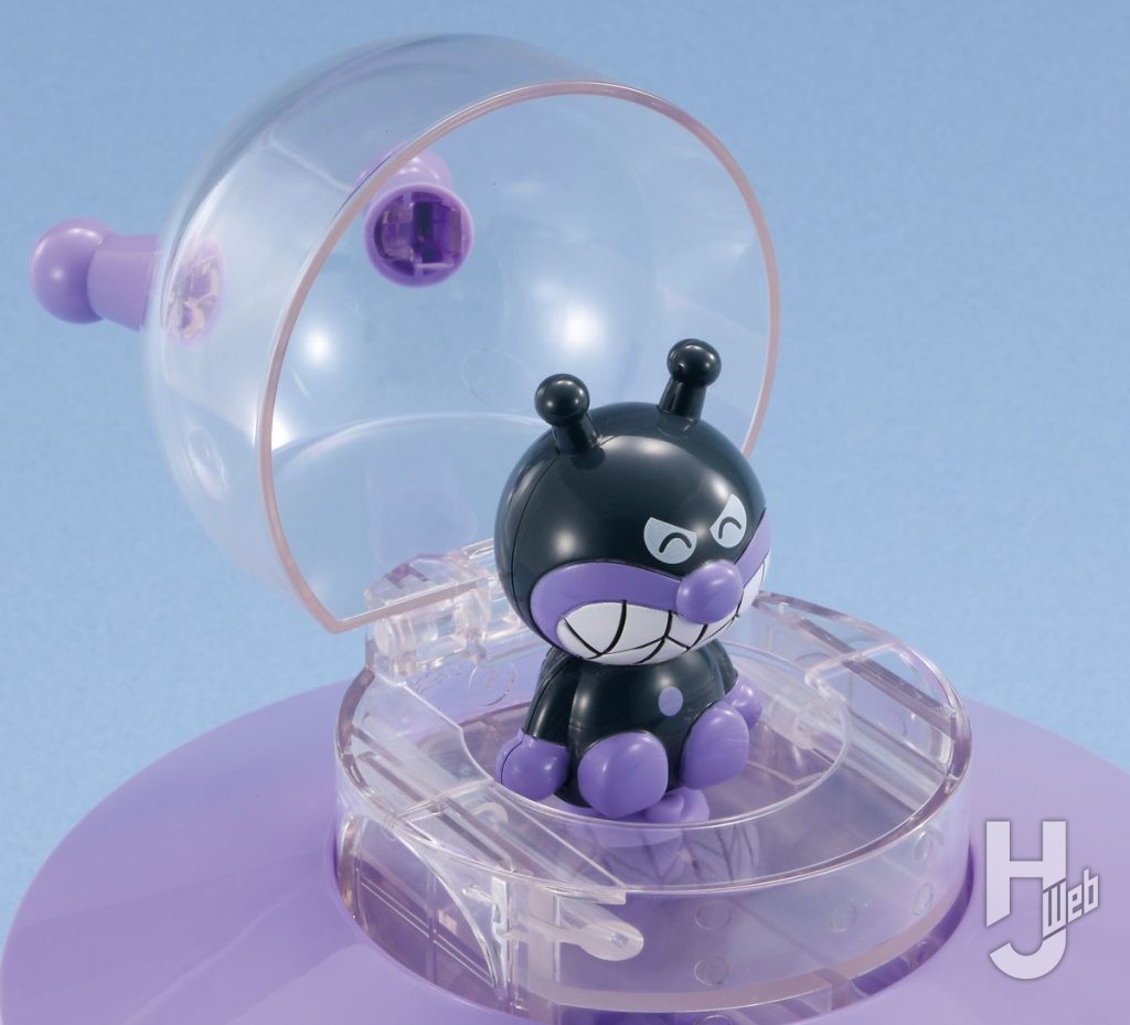 バイキンUFOと付属のばいきんまん
ばいきんまんはフル彩色で、バイキンUFOに乗せることができる