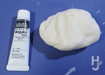 市街地ディオラマ 制作途中