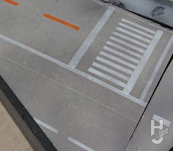 市街地ディオラマ 制作途中