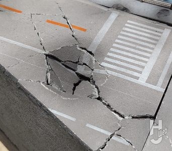 市街地ディオラマ 制作途中