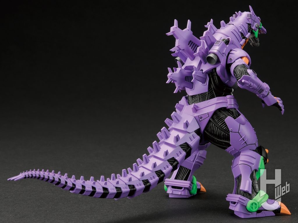 激造シリーズ 3 式機龍 エヴァカラーVer.の初号機カラーの背面の画像