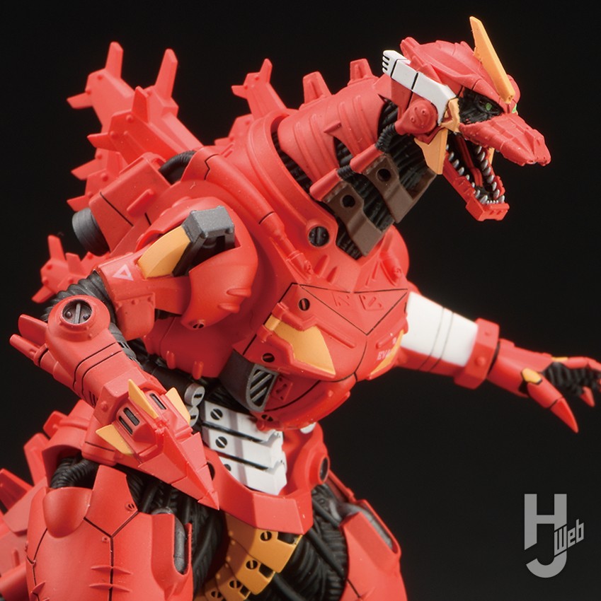 激造シリーズ 3 式機龍 エヴァカラーVer.の2号機カラーのアップの画像