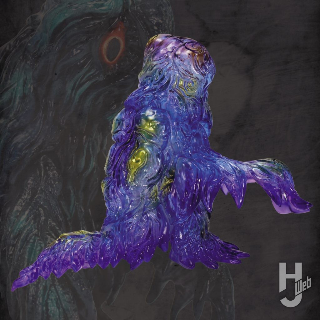 月華カラーのヘドラ2.0のソフビフィギュアの全体画像