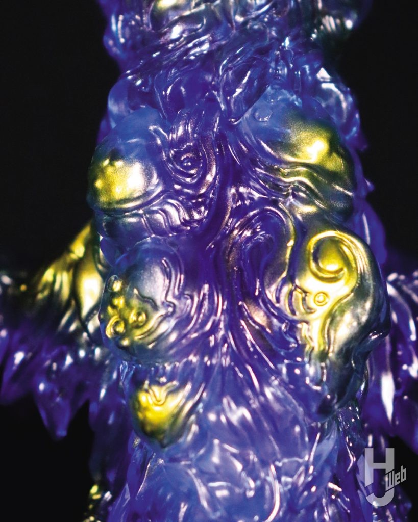 月華カラーのヘドラ2.0のソフビフィギュアのアップ画像その3