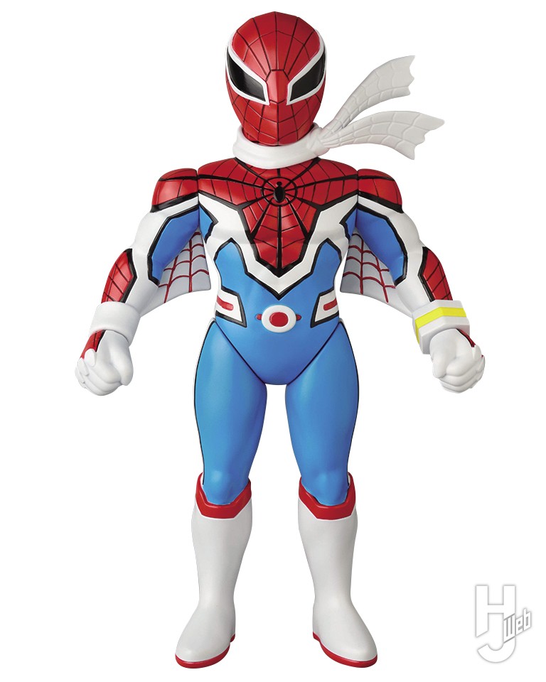 スパイダーマンのソフビフィギュアの画像