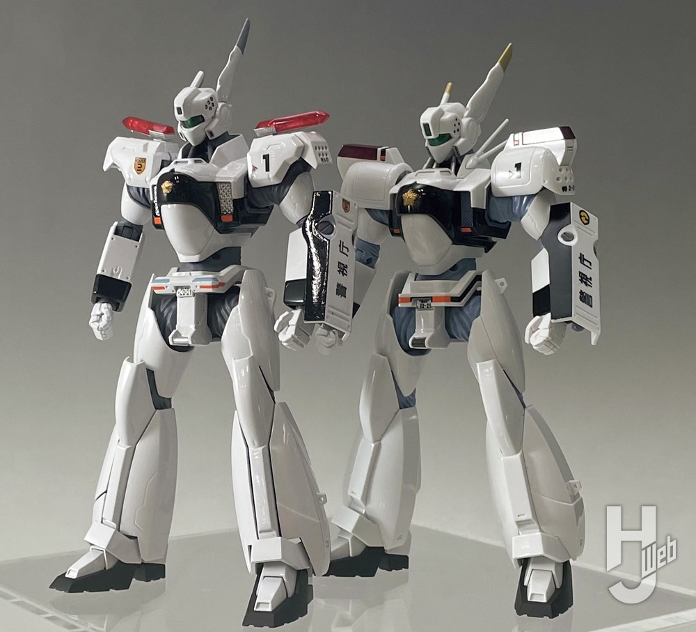 『機動警察パトレイバー-EZY』1号機とプラスのROBOT魂試作比較