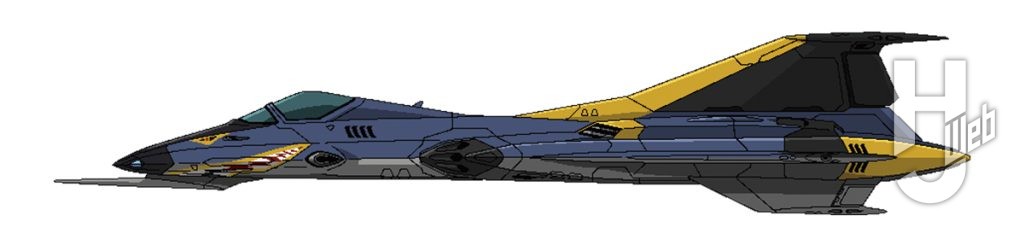 99式空間戦闘攻撃機コスモファルコン篠原機左側面イラスト