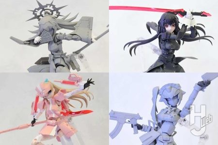 メガロマリア「篝火 真里亞【戦闘装束】」が彩色見本で初展示！新登場「アイスアイゼン」「スターズ」の原型展示、「エクスハンドユニット【女性型A】ホワイトVer.」も発売決定【コトブキヤコレクション2026】