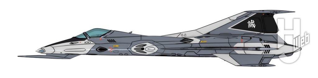 99式空間戦闘攻撃機コスモファルコン加藤機左側面イラスト