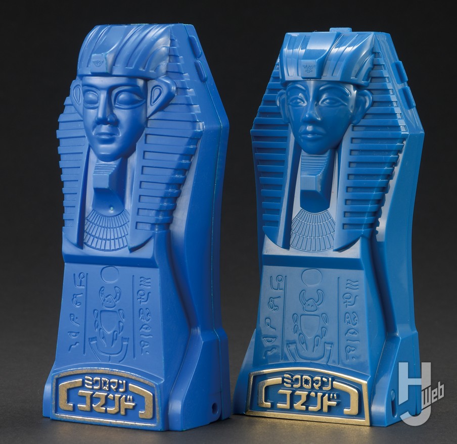 「LEGACYSOUL-ミクロマン-コマンド2号4体セット」M-161Lカプセルと原点カプセル比較