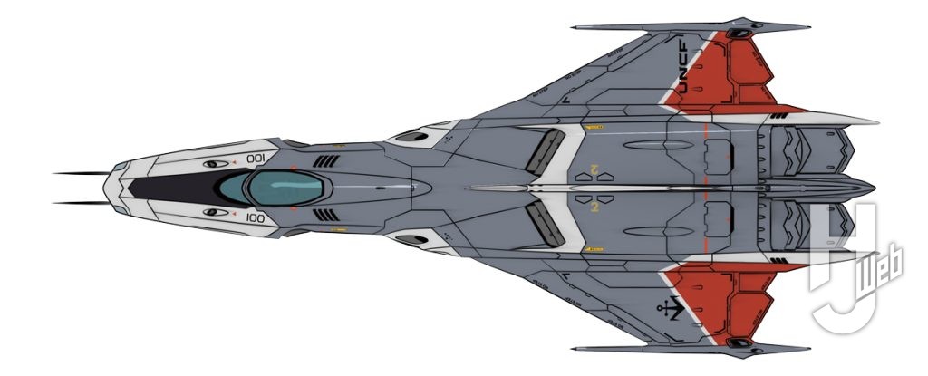 99式空間戦闘攻撃機コスモファルコン加藤機上面イラスト