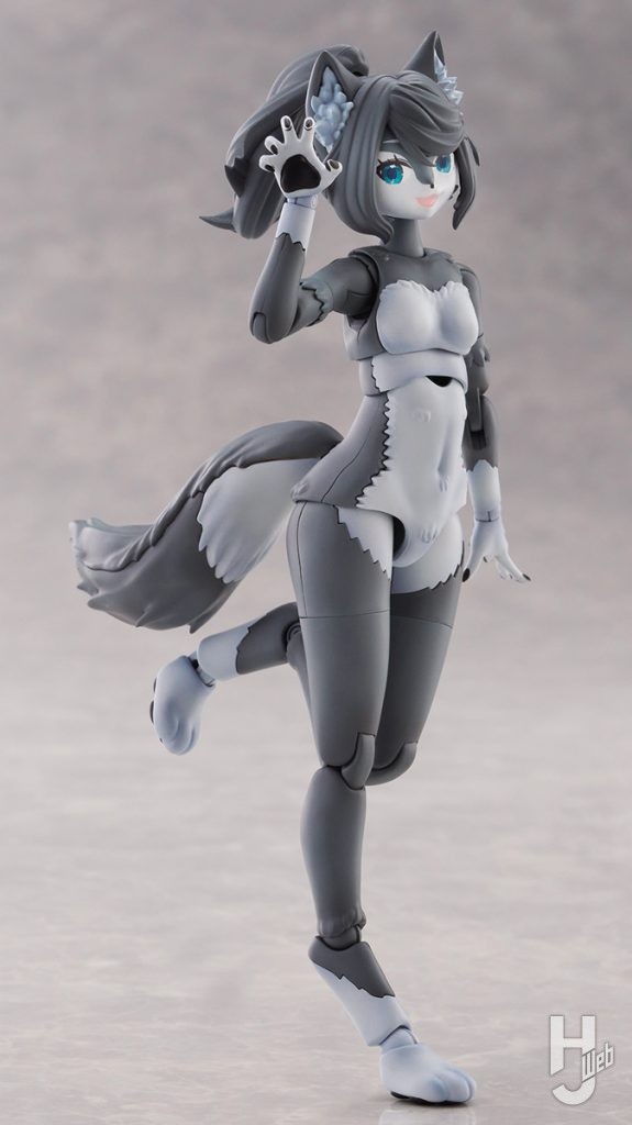 ハイイロオオカミのプラモデルの全体画像