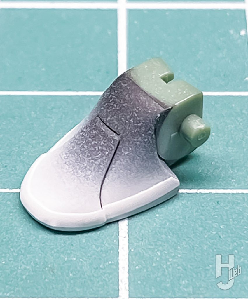 えぬせ製作「ザク（GQ）」足の甲製作途中