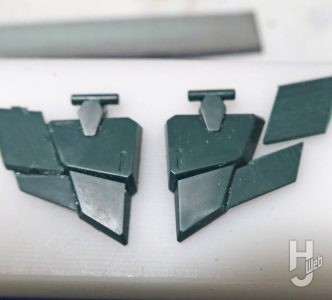 セイラマスオ製作「FULL MECHANICS カラミティガンダム」製作過程：肩関節にメスを入れる7