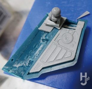 セイラマスオ製作「FULL MECHANICS カラミティガンダム」製作過程：フロントアーマー、サイドアーマーの延長12