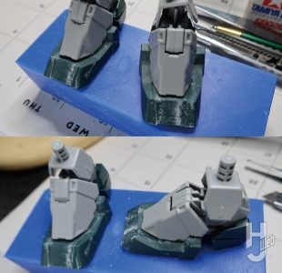 セイラマスオ製作「FULL MECHANICS カラミティガンダム」製作過程:靴の大型化5