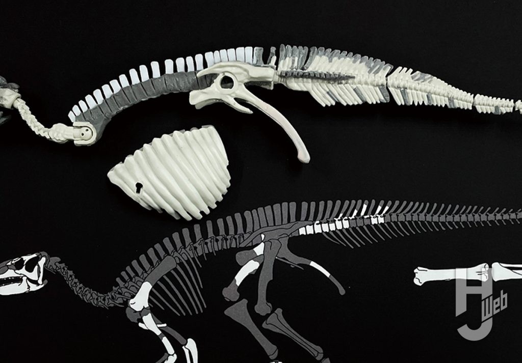 ウラベヒロト製作「フクイサウルス」肋骨製作途中