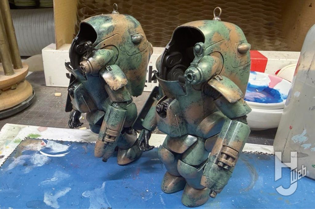 MAX渡辺製作「シュトラール軍 装甲戦闘服 G4/R1型 グッカー」塗装途中