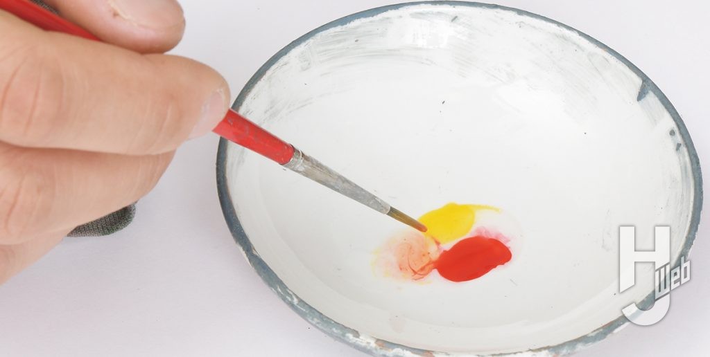 混色でオイル的ブラウンを作る