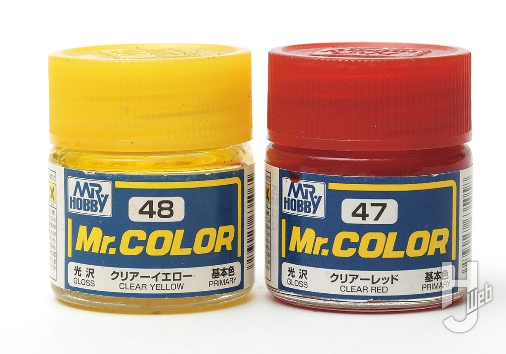 Mr.カラーのクリアーイエロー、クリアーレッド
