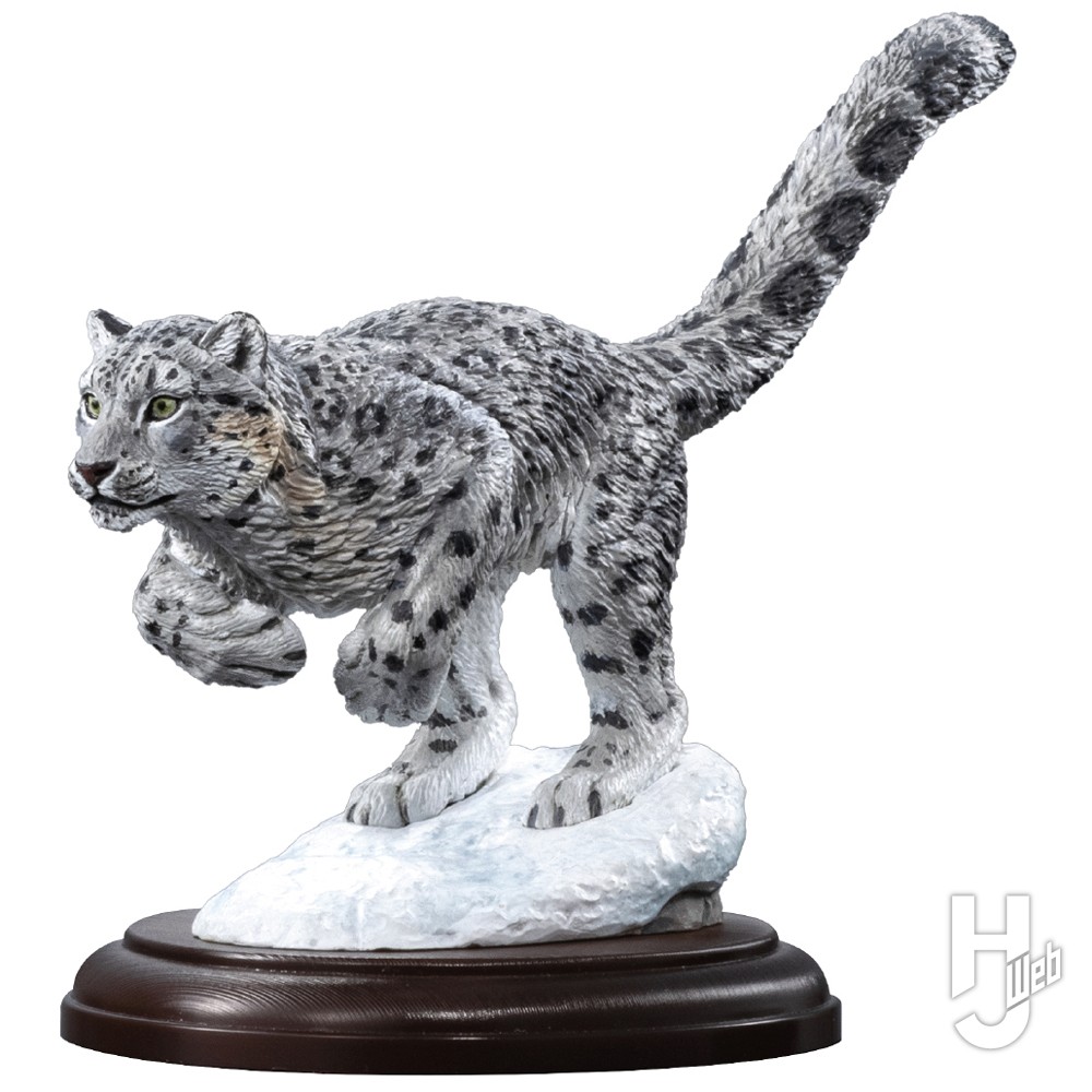 いきもの大図鑑ディスプレイモデルコレクション 野生のネコ科動物のユキヒョウの画像