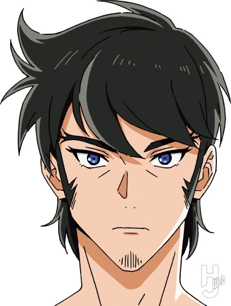 『鎧真伝サムライトルーパー』真田遼の顔イラスト