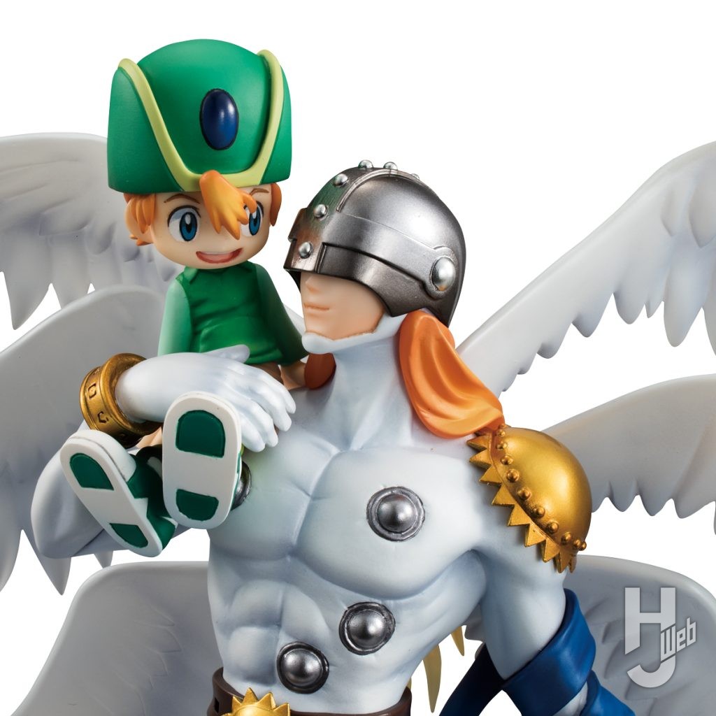 エンジェモン＆高石タケルのフィギュアのアップ画像