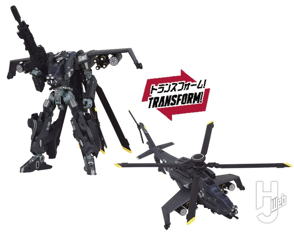 ブラックアウトの変形メカフィギュアの画像