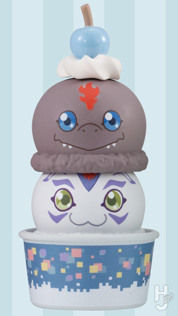 プカモンとゴマモンのアイスモチーフフィギュアの画像