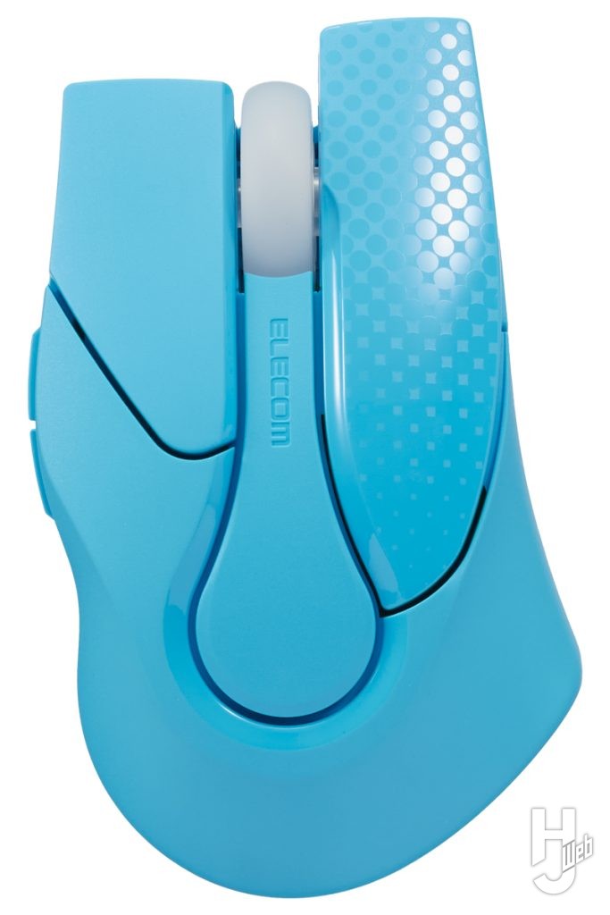 士郎正宗 復刻デザインマウス/Bluetooth M-SHIROW1SC（ブルー）の上面の画像