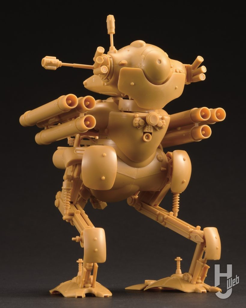 ARTPLA マシーネンクリーガー 陸戦ガンス（2機セット）＆エディ・アムゼルのブラウン成型色の正面の画像