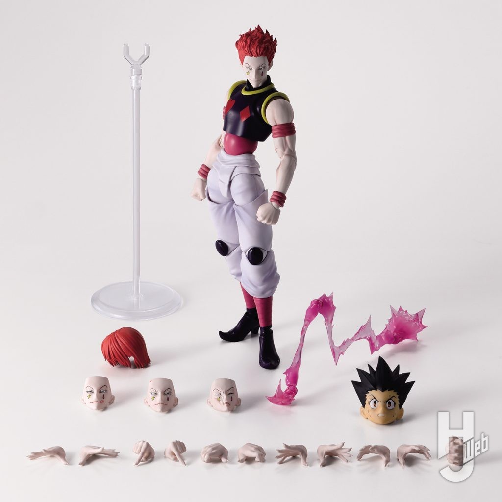 ヒソカの可動フィギュアの付属パーツの画像