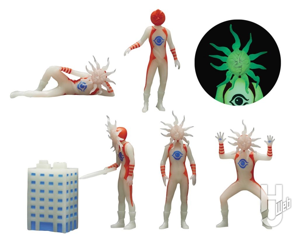 タローマンの蓄光カラーのミニチュアフィギュアの画像